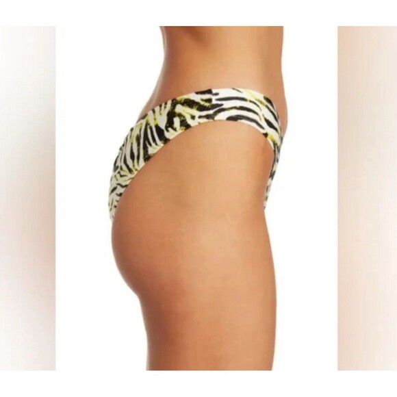 Kendall & Kylie Cheeky O-Ring Bikini Bottom In Acid Zebra Sz XL New - Picture 3 of 9